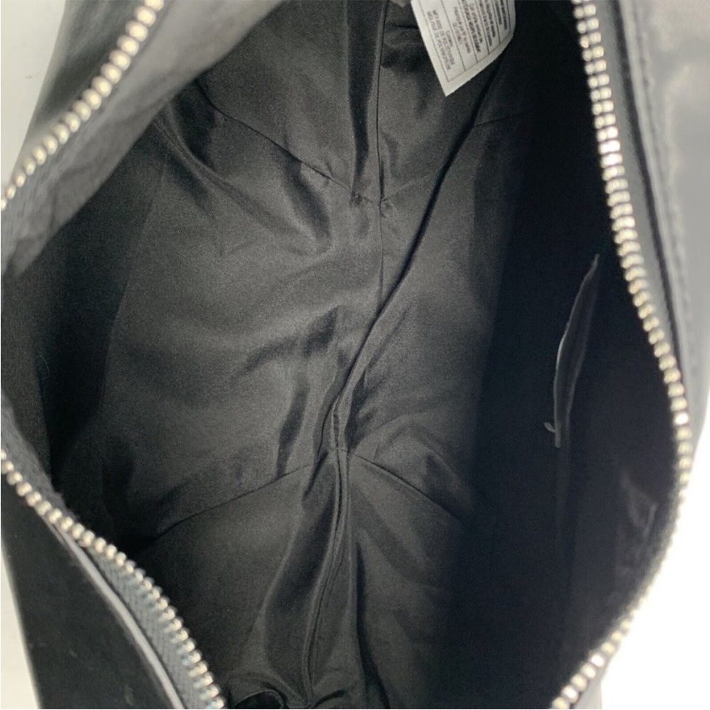 H&M Faux Leather Hobo Zip Top Shoulder Bag Purse Black EUC - Picture 2 of 4